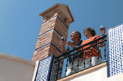 Couple on a balcony